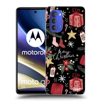 Picasee silikonski črni ovitek za Motorola Moto G51 - Christmas