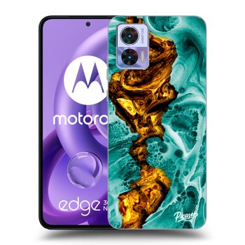 Picasee silikonski črni ovitek za Motorola Edge 30 Neo - Goldsky