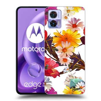 Picasee silikonski črni ovitek za Motorola Edge 30 Neo - Meadow