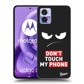 Picasee silikonski črni ovitek za Motorola Edge 30 Neo - Angry Eyes - Transparent