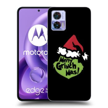 Picasee silikonski črni ovitek za Motorola Edge 30 Neo - Grinch 2