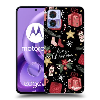 Picasee silikonski črni ovitek za Motorola Edge 30 Neo - Christmas