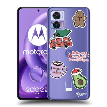 Ovitek za Motorola Edge 30 Neo - Christmas Stickers