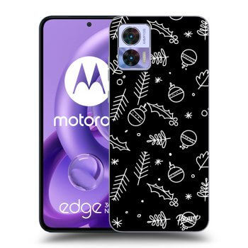 Picasee silikonski črni ovitek za Motorola Edge 30 Neo - Mistletoe