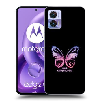 Picasee silikonski črni ovitek za Motorola Edge 30 Neo - Diamanty Purple