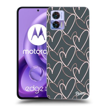 Picasee silikonski črni ovitek za Motorola Edge 30 Neo - Lots of love