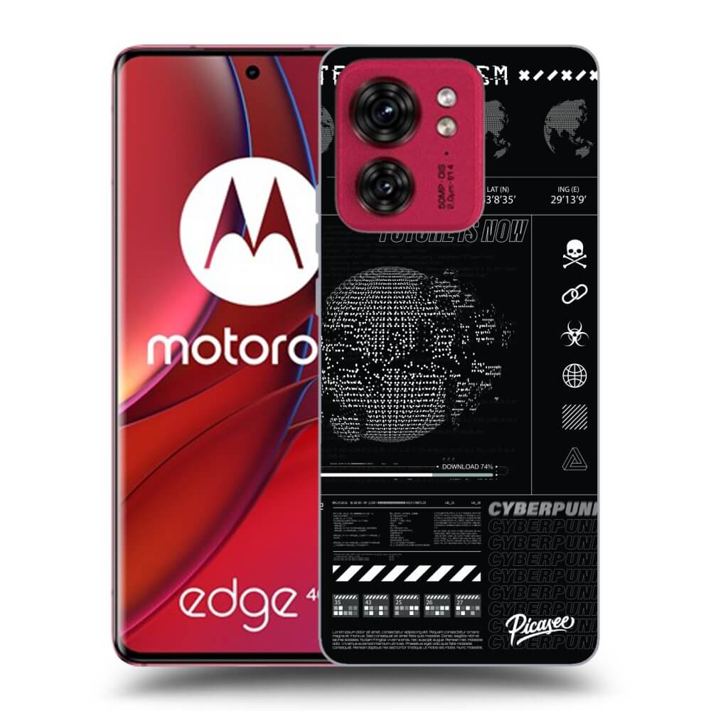 Picasee silikonski črni ovitek za Motorola Edge 40 - FUTURE