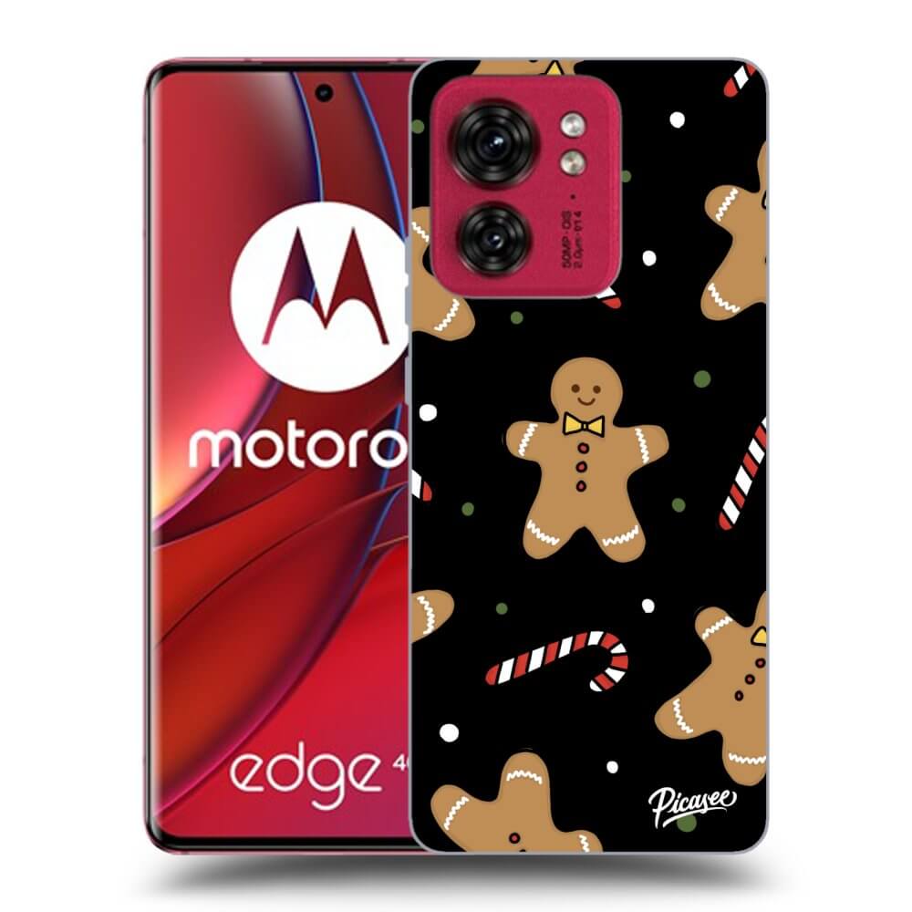 Picasee silikonski črni ovitek za Motorola Edge 40 - Gingerbread