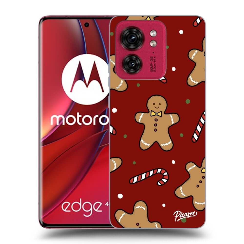 Picasee silikonski črni ovitek za Motorola Edge 40 - Gingerbread 2
