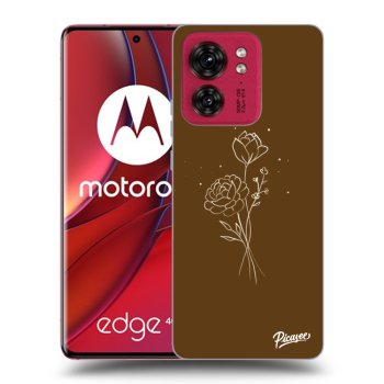 Ovitek za Motorola Edge 40 - Brown flowers