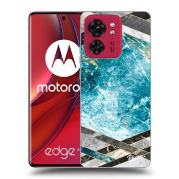 Ovitek za Motorola Edge 40 - Blue geometry