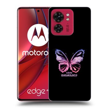 Picasee silikonski črni ovitek za Motorola Edge 40 - Diamanty Purple