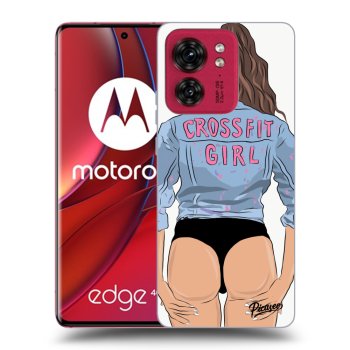 Picasee silikonski črni ovitek za Motorola Edge 40 - Crossfit girl - nickynellow