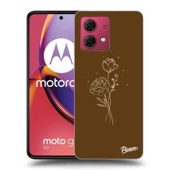 Ovitek za Motorola Moto G84 5G - Brown flowers