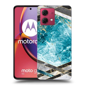 Ovitek za Motorola Moto G84 5G - Blue geometry