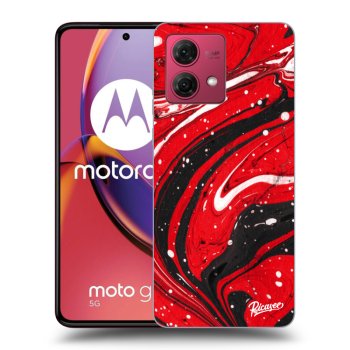 Picasee silikonski črni ovitek za Motorola Moto G84 5G - Red black