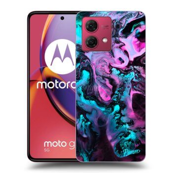 Picasee silikonski črni ovitek za Motorola Moto G84 5G - Lean