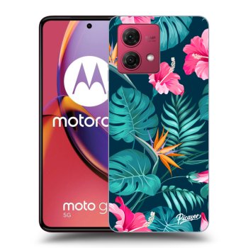 Ovitek za Motorola Moto G84 5G - Pink Monstera
