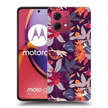 Ovitek za Motorola Moto G84 5G - Purple Leaf