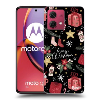 Picasee silikonski črni ovitek za Motorola Moto G84 5G - Christmas