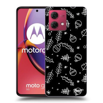 Picasee silikonski črni ovitek za Motorola Moto G84 5G - Mistletoe
