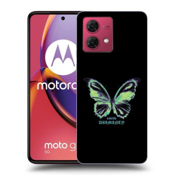 Picasee silikonski črni ovitek za Motorola Moto G84 5G - Diamanty Blue