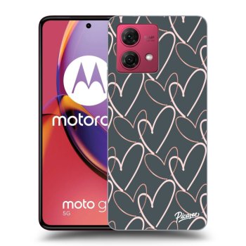 Picasee silikonski črni ovitek za Motorola Moto G84 5G - Lots of love