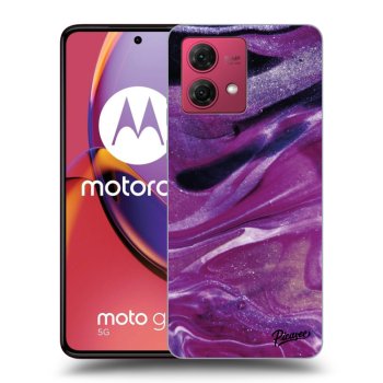 Ovitek za Motorola Moto G84 5G - Purple glitter