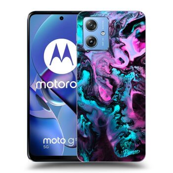 Picasee silikonski črni ovitek za Motorola Moto G54 5G - Lean