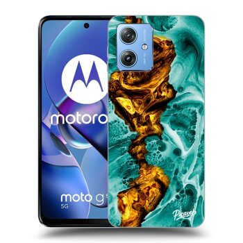 Picasee silikonski črni ovitek za Motorola Moto G54 5G - Goldsky