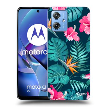 Ovitek za Motorola Moto G54 5G - Pink Monstera