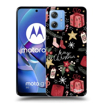 Picasee silikonski črni ovitek za Motorola Moto G54 5G - Christmas