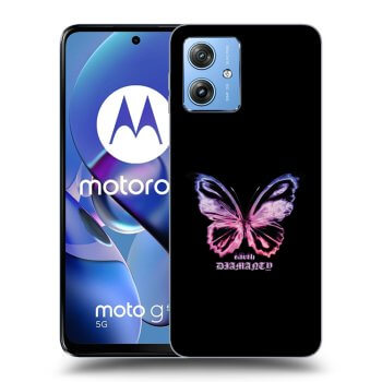 Picasee silikonski črni ovitek za Motorola Moto G54 5G - Diamanty Purple