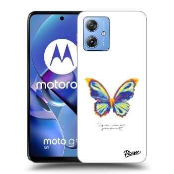 Picasee silikonski črni ovitek za Motorola Moto G54 5G - Diamanty White