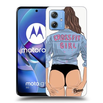 Picasee silikonski črni ovitek za Motorola Moto G54 5G - Crossfit girl - nickynellow