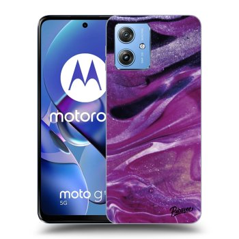 Ovitek za Motorola Moto G54 5G - Purple glitter