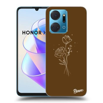 Picasee ULTIMATE CASE za Honor X7a - Brown flowers