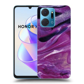 Ovitek za Honor X7a - Purple glitter