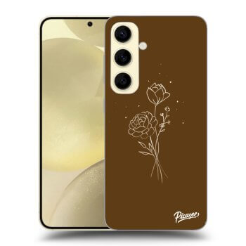 Ovitek za Samsung Galaxy S24 S921B 5G - Brown flowers