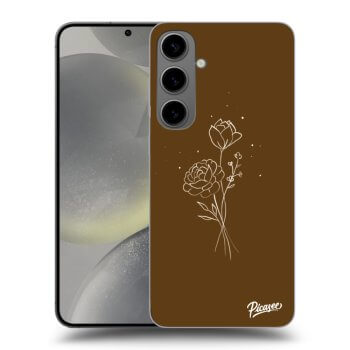 Ovitek za Samsung Galaxy S24+ S926B 5G - Brown flowers