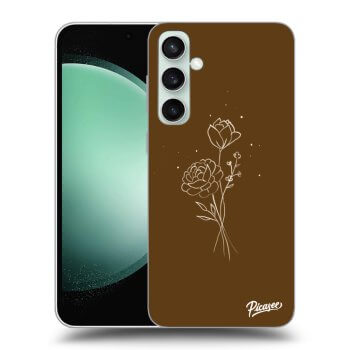 Ovitek za Samsung Galaxy S23 FE S711B - Brown flowers