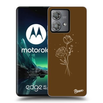 Ovitek za Motorola Edge 40 Neo - Brown flowers