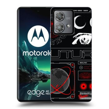 Picasee silikonski črni ovitek za Motorola Edge 40 Neo - WAVES