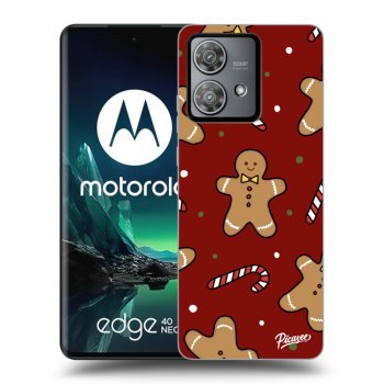 Picasee silikonski črni ovitek za Motorola Edge 40 Neo - Gingerbread 2