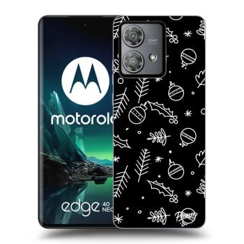 Picasee silikonski črni ovitek za Motorola Edge 40 Neo - Mistletoe