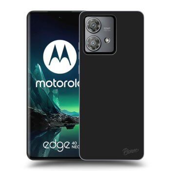 Picasee silikonski črni ovitek za Motorola Edge 40 Neo - Clear