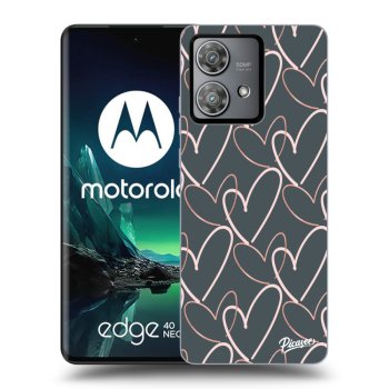 Picasee silikonski črni ovitek za Motorola Edge 40 Neo - Lots of love