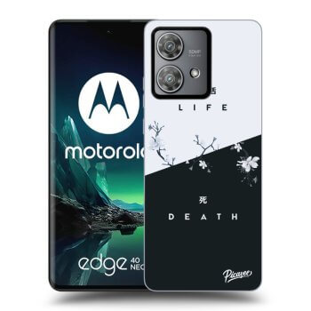 Picasee silikonski črni ovitek za Motorola Edge 40 Neo - Life - Death