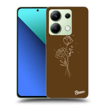 Ovitek za Xiaomi Redmi Note 13 5G - Brown flowers
