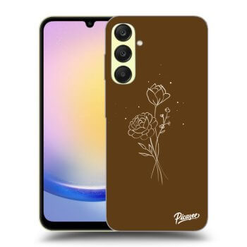 Ovitek za Samsung Galaxy A25 A256B 5G - Brown flowers